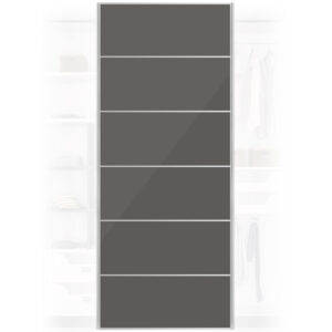 Dark Grey Solid Gloss Sliding Wardrobe Door 950mm x 2400mm