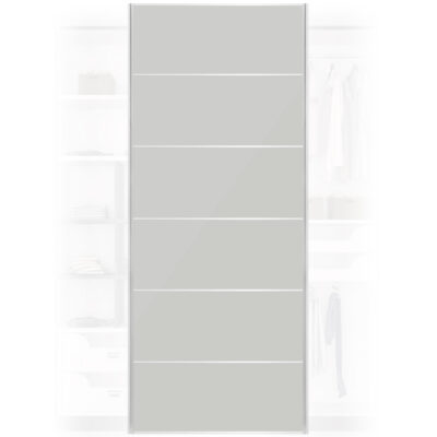 Light Grey Solid Gloss Sliding Wardrobe Door 950mm x 2400mm