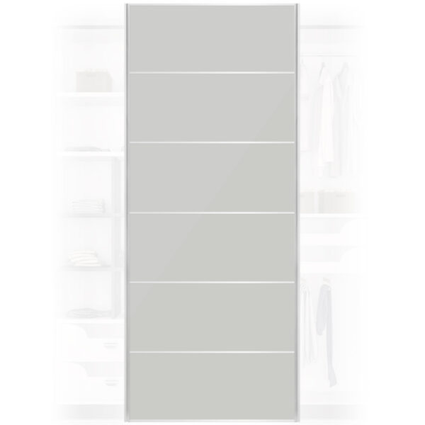 Light Grey Solid Gloss Sliding Wardrobe Door 950mm x 2400mm
