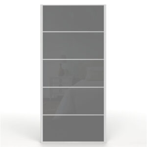 Solid Dark Grey Gloss Sliding Wardrobe Door 950mm x 2000mm