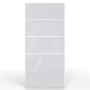 Solid Light Grey Gloss Sliding Wardrobe Door 950mm x 2000mm
