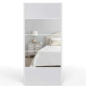 Mirrored Light Grey Gloss Sliding Wardrobe Door 950mm x 2000mm