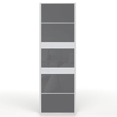 Solid Dark Grey Gloss Sliding Wardrobe Door 650mm x 2200mm