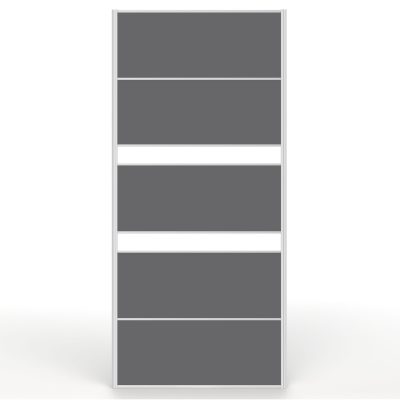 Solid Dark Grey Gloss Sliding Wardrobe Door 950mm x 2200mm