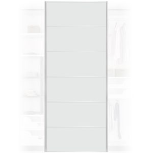 Solid Light Grey Satin Sliding Wardrobe Door 950mm x 2400mm