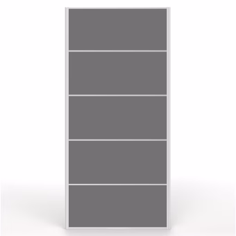 Flat-Pack Grey Satin 2000mm Sliding Wardrobe Door