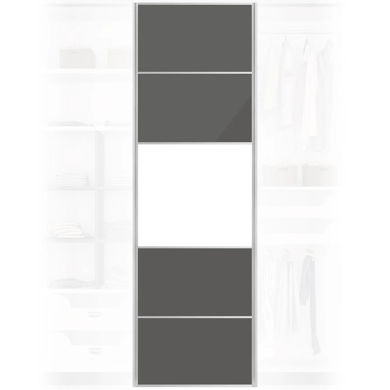 Discounted Flat-Pack Gloss Sliding Wardrobe Door (650x2200mm)